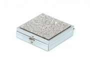 Clear Diamond Crystals | Pill Case, Pill Box or Pill Container (2 Slots Square) - Rangsee by MJ